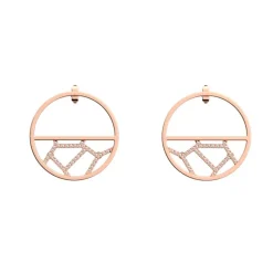 Les Georgettes - Örhängen Ring 30 Girafe Rosé CZ