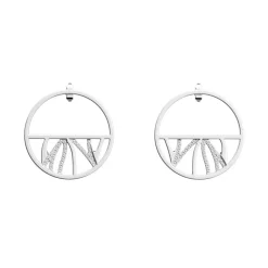 Les Georgettes - Örhängen Ring 30 Perroquet Silver CZ