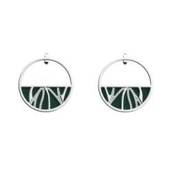 Les Georgettes - Örhängen Ring 30 Perroquet Silver CZ