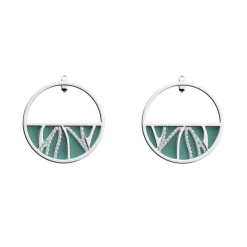 Les Georgettes - Örhängen Ring 30 Perroquet Silver CZ