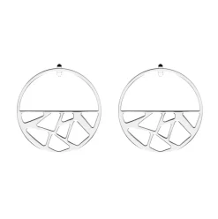 Les Georgettes - Örhängen Ring 43 Girafe Silver