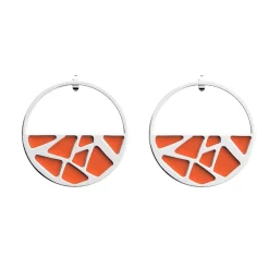 Les Georgettes - Örhängen Ring 43 Girafe Silver