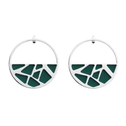 Les Georgettes - Örhängen Ring 43 Girafe Silver