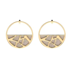 Les Georgettes - Örhängen Ring 43 Girafe Guld