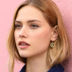 Les Georgettes - Örhängen Sleeper 16 Girafe Guld