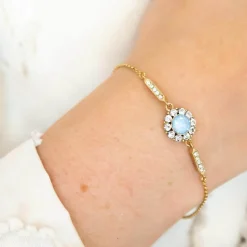 Lily and Rose - Armband Miss Sofia Guld Sky Blue