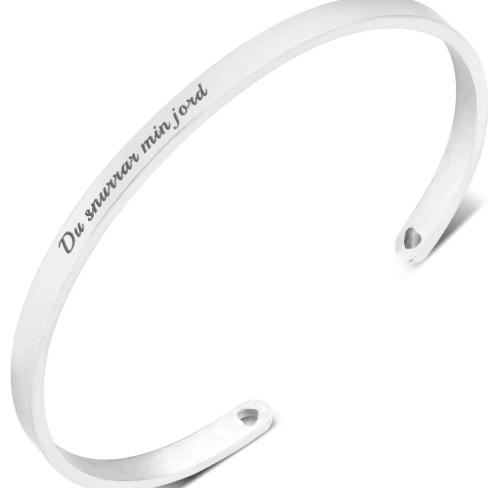 Love Words Jewellery - Armband Stål Du Snurrar Min Jord