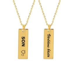 Love Words Jewellery - Halsband Världens Bästa Son Guld