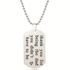 Love Words Jewellery - Halsband Till Min Styvpappa Stål