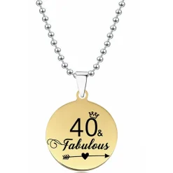 Love Words Jewellery - Halsband Fabulous 40 Guld