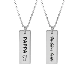 Love Words Jewellery - Halsband Världens Bästa Pappa Stål