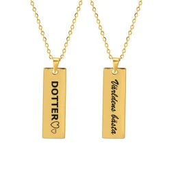 Love Words Jewellery - Halsband Världens Bästa Dotter Guld