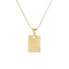 Love Words Jewellery - Halsband Message The World Guld