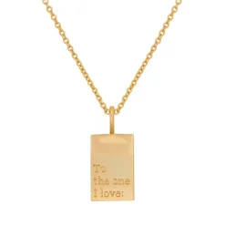 Love Words Jewellery - Halsband Message To The One Guld