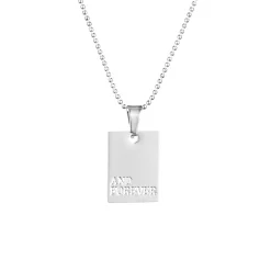 Love Words Jewellery - Halsband Message Forever Stål
