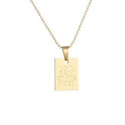 Love Words Jewellery - Halsband Message More Guld