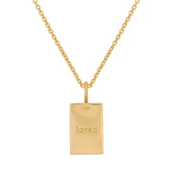 Love Words Jewellery - Halsband Message Loved Guld