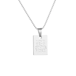 Love Words Jewellery - Halsband Message More Stål