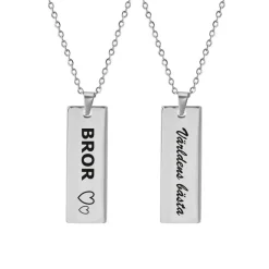 Love Words Jewellery - Halsband Världens Bästa Bror Stål