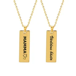 Love Words Jewellery - Halsband Världens Bästa Mamma Guld