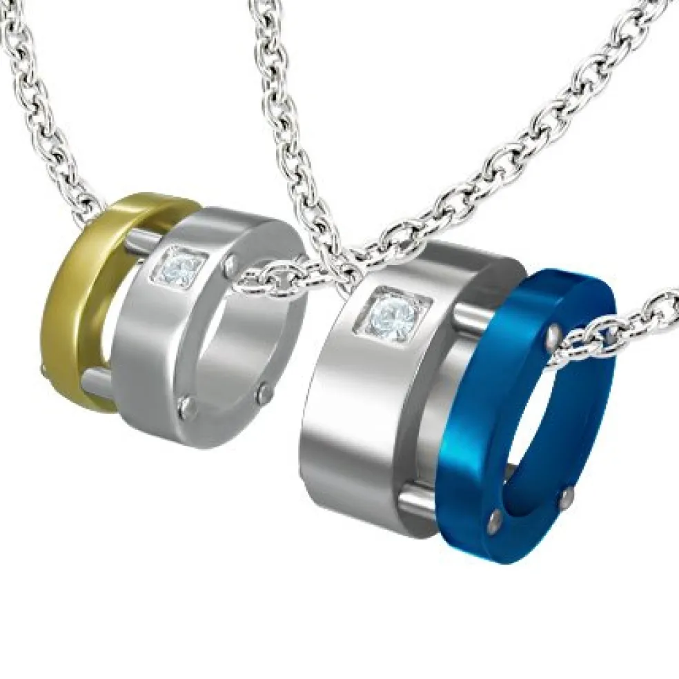 Love Words Jewellery - Parsmycken Halsband 2st Ringar