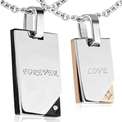 Love Words Jewellery - Parsmycken Halsband 2st Love Bricka