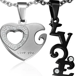 Love Words Jewellery - Parsmycken Halsband 2st Love Mix