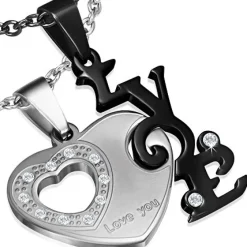 Love Words Jewellery - Parsmycken Halsband 2st Love Mix