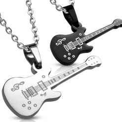 Love Words Jewellery - Parsmycken Halsband 2st Gitarrer