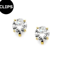 Mariell - Örhängen CLIPS Solitaire Guld