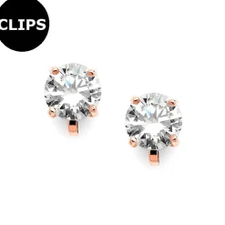 Mariell - Örhängen CLIPS Solitaire Rosé