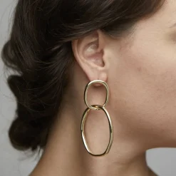 Pilgrim - Örhängen Air Big Guld