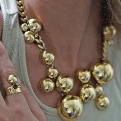 Sägen - Halsband Solar Statement Guld