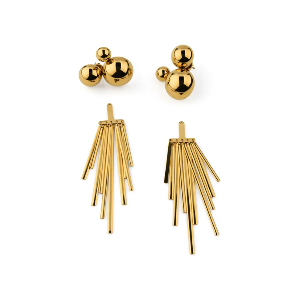 Sägen - Örhängen Solar Cluster Guld