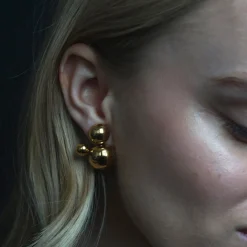 Sägen - Örhängen Solar Cluster Guld