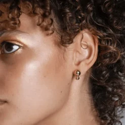 Sägen - Örhängen Solar Duo Guld