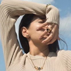 Sägen - Örhängen Solar Trio Guld