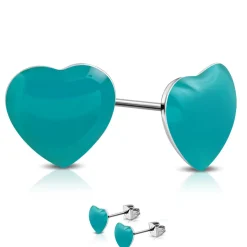 Silverörhängen - Hjärta Blå