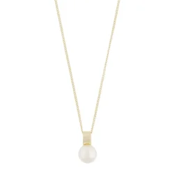 Snö of Sweden Halsband Adriana Kort Vit Guld