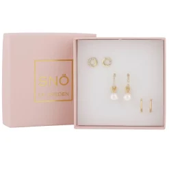 Snö of Sweden Örhängen 3-pack Maine Guld