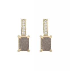 Snö of Sweden Örhängen Satin Grå