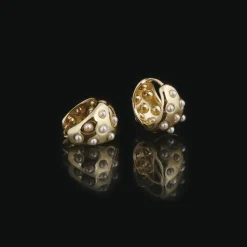 Snö of Sweden Örhängen Soap Pearl Oval Ring Guld