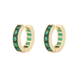 Snö of Sweden Örhängen Tina Stone Grön