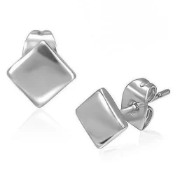 Stålörhängen - Basic Square Stål