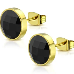 Stålörhängen - Chess Svart Guld