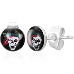 Stålörhängen - Emalj Sjörövare