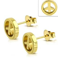 Stålörhängen - Plain Fred Guld