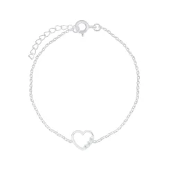 The Botilda - Armband Hjärtkontur Kristaller Silver