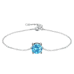 The Botilda - Armband Månadssten Mars Silver