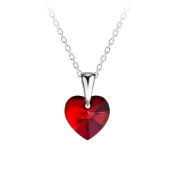 The Botilda - Halsband Kristallhjärta Röd